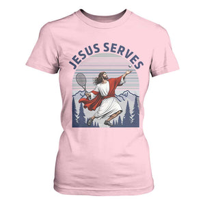 Christian Tennis Lover Gift T Shirt For Women Funny Christian Gift TS12 Light Pink Print Your Wear