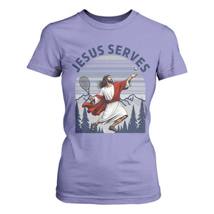 Christian Tennis Lover Gift T Shirt For Women Funny Christian Gift TS12 Violet Print Your Wear
