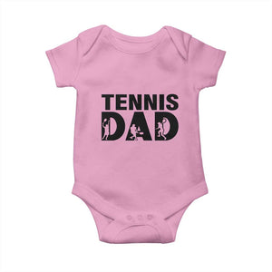 Funny Tennis Dad Life Baby Onesie Sport Lover Gift TS12 Light Pink Print Your Wear