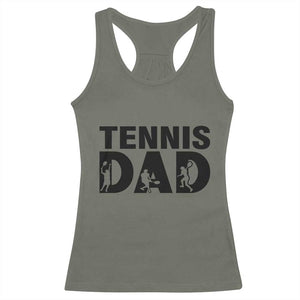 Funny Tennis Dad Life Racerback Tank Top Sport Lover Gift TS12 Military Green Print Your Wear