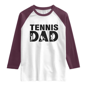 Funny Tennis Dad Life Raglan Shirt Sport Lover Gift TS12 White Maroon Print Your Wear