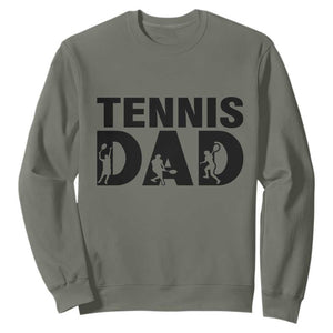 Funny Tennis Dad Life Sweatshirt Sport Lover Gift TS12 Military Green Print Your Wear