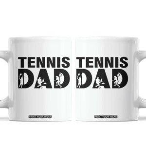 Funny Tennis Dad Life Coffee Mug Sport Lover Gift TS12 White Print Your Wear