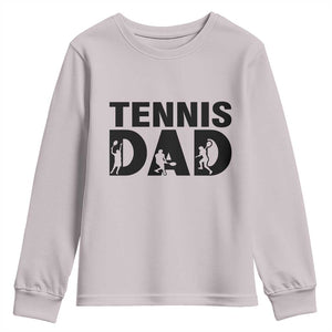 Funny Tennis Dad Life Youth Sweatshirt Sport Lover Gift TS12 Ice Gray Print Your Wear
