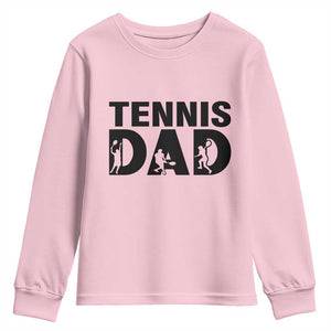 Funny Tennis Dad Life Youth Sweatshirt Sport Lover Gift TS12 Light Pink Print Your Wear
