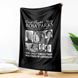 Rosa Parks Mother Of The Civil Rights Movement Throw Blanket Black History Salutes TS12 Print Your Wear