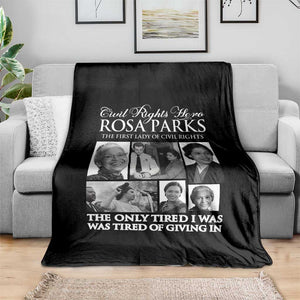 Rosa Parks Mother Of The Civil Rights Movement Throw Blanket Black History Salutes TS12 Print Your Wear