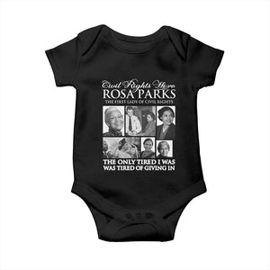 Rosa Parks Mother Of The Civil Rights Movement Baby Onesie Black History Salutes TS12 Black Print Your Wear