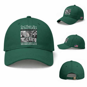 Rosa Parks Mother Of The Civil Rights Movement Baseball Cap Black History Salutes TS12 Baseball Cap Universal Fit Irish Green Print Your Wear