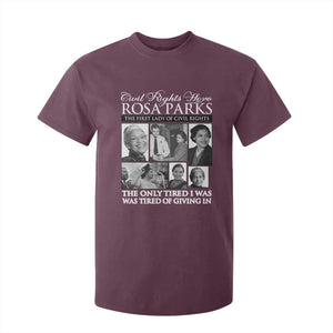 Rosa Parks Mother Of The Civil Rights Movement T Shirt For Kid Black History Salutes TS12 Maroon Print Your Wear