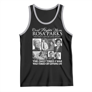 Rosa Parks Mother Of The Civil Rights Movement Tank Top Black History Salutes TS12 Black Athletic Heather Print Your Wear