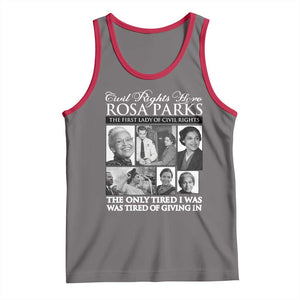 Rosa Parks Mother Of The Civil Rights Movement Tank Top Black History Salutes TS12 Deep Heather Red Print Your Wear