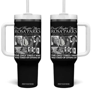 Rosa Parks Mother Of The Civil Rights Movement Tumbler With Handle Black History Salutes TS12 One Size: 40 oz Black Print Your Wear