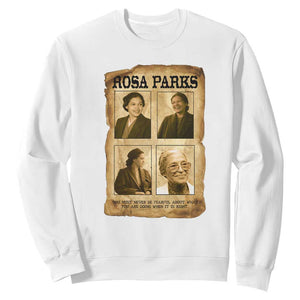 Vintage Rosa Parks Sweatshirt Courage And Justice Quote TS12 White Print Your Wear