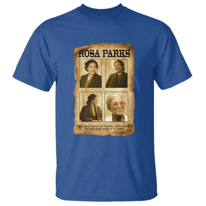 Vintage Rosa Parks T Shirt Courage And Justice Quote TS12 Royal Blue Print Your Wear