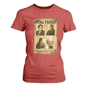 Vintage Rosa Parks T Shirt For Women Courage And Justice Quote TS12 Red Print Your Wear
