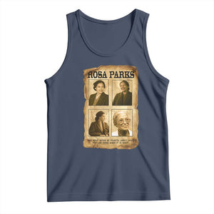 Vintage Rosa Parks Tank Top Courage And Justice Quote TS12 Navy Print Your Wear