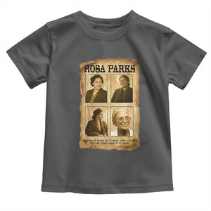 Vintage Rosa Parks Toddler T Shirt Courage And Justice Quote TS12 Dark Heather Print Your Wear