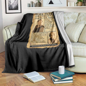 Vintage Newspaper Rosa Parks Throw Blanket One Person Can Change The World Quote TS12 Print Your Wear