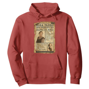 Vintage Newspaper Rosa Parks Hoodie One Person Can Change The World Quote TS12 Red Print Your Wear