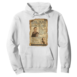 Vintage Newspaper Rosa Parks Hoodie One Person Can Change The World Quote TS12 White Print Your Wear