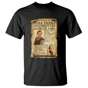 Vintage Newspaper Rosa Parks T Shirt One Person Can Change The World Quote TS12 Black Print Your Wear