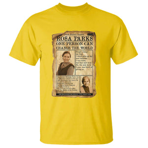 Vintage Newspaper Rosa Parks T Shirt One Person Can Change The World Quote TS12 Daisy Print Your Wear