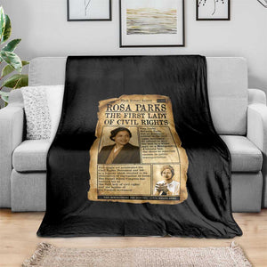 Vintage Newspaper Rosa Parks Throw Blanket Civil Rights Hero TS12 Print Your Wear