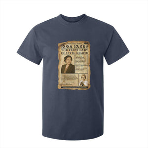 Vintage Newspaper Rosa Parks T Shirt For Kid Civil Rights Hero TS12 Navy Print Your Wear