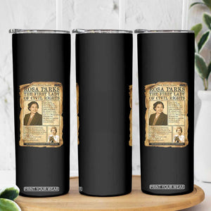 Vintage Newspaper Rosa Parks Skinny Tumbler Civil Rights Hero TS12 Print Your Wear