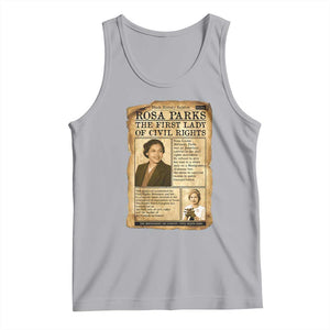 Vintage Newspaper Rosa Parks Tank Top Civil Rights Hero TS12 Athletic Heather Print Your Wear