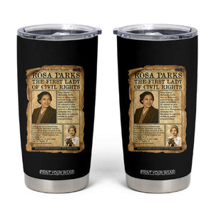 Vintage Newspaper Rosa Parks Tumbler Cup Civil Rights Hero TS12 Black Print Your Wear