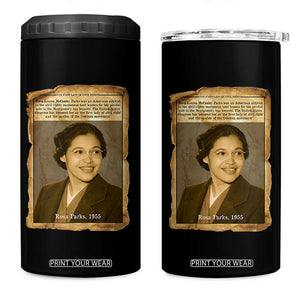 Vintage Rosa Parks 4 in 1 Can Cooler Tumbler First Lady Of Civil Rights TS12 One Size: 16 oz Black Print Your Wear