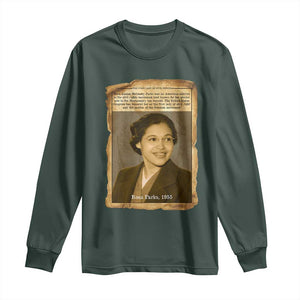 Vintage Rosa Parks Long Sleeve Shirt First Lady Of Civil Rights TS12 Dark Forest Green Print Your Wear