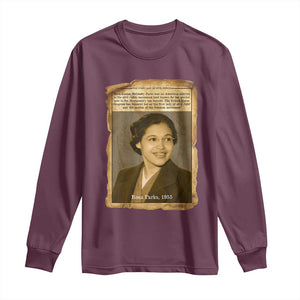 Vintage Rosa Parks Long Sleeve Shirt First Lady Of Civil Rights TS12 Maroon Print Your Wear