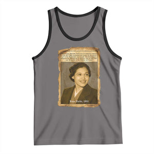 Vintage Rosa Parks Tank Top First Lady Of Civil Rights TS12 Deep Heather Black Print Your Wear