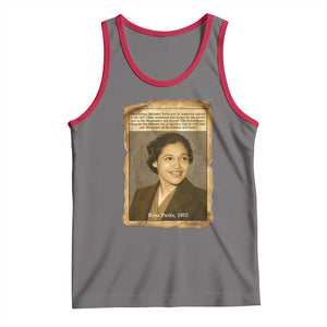 Vintage Rosa Parks Tank Top First Lady Of Civil Rights TS12 Deep Heather Red Print Your Wear