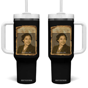 Vintage Rosa Parks Tumbler With Handle First Lady Of Civil Rights TS12 One Size: 40 oz Black Print Your Wear