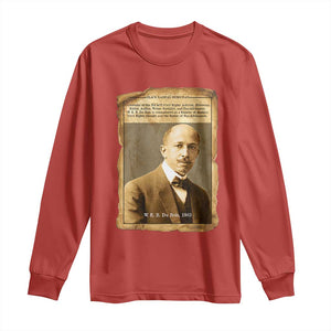 Vintage Newspaper W E B Du Bois Long Sleeve Shirt Civil Rights Pioneer TS12 Red Print Your Wear