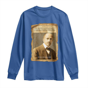 Vintage Newspaper W E B Du Bois Long Sleeve Shirt Civil Rights Pioneer TS12 Royal Blue Print Your Wear