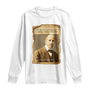 Vintage Newspaper W E B Du Bois Long Sleeve Shirt Civil Rights Pioneer TS12 White Print Your Wear