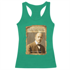 Vintage Newspaper W E B Du Bois Racerback Tank Top Civil Rights Pioneer TS12 Irish Green Print Your Wear