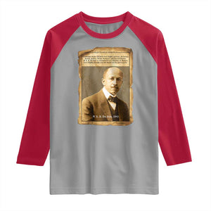 Vintage Newspaper W E B Du Bois Raglan Shirt Civil Rights Pioneer TS12 Sport Gray Red Print Your Wear