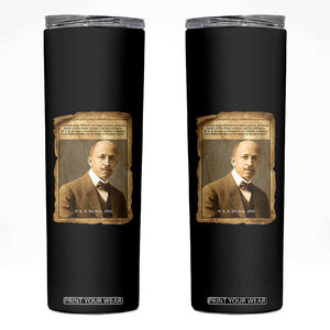 Vintage Newspaper W E B Du Bois Skinny Tumbler Civil Rights Pioneer TS12 Black Print Your Wear