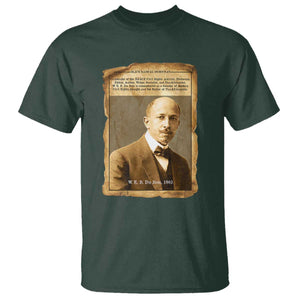 Vintage Newspaper W E B Du Bois T Shirt Civil Rights Pioneer TS12 Dark Forest Green Print Your Wear