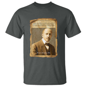 Vintage Newspaper W E B Du Bois T Shirt Civil Rights Pioneer TS12 Dark Heather Print Your Wear