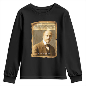 Vintage Newspaper W E B Du Bois Youth Sweatshirt Civil Rights Pioneer TS12 Black Print Your Wear