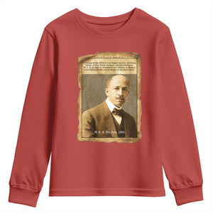 Vintage Newspaper W E B Du Bois Youth Sweatshirt Civil Rights Pioneer TS12 Red Print Your Wear