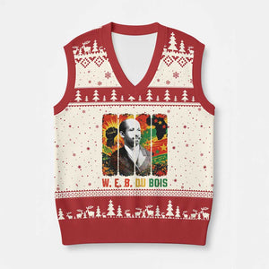 W E B Du Bois V-Neck Knit Sweater Vest Civil Rights Leader Gift TS12 Beige Red Print Your Wear