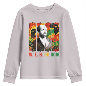 W E B Du Bois Youth Sweatshirt Civil Rights Leader Gift TS12 Ice Gray Print Your Wear